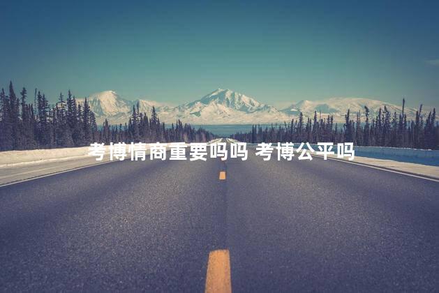 考博情商重要吗吗 考博公平吗